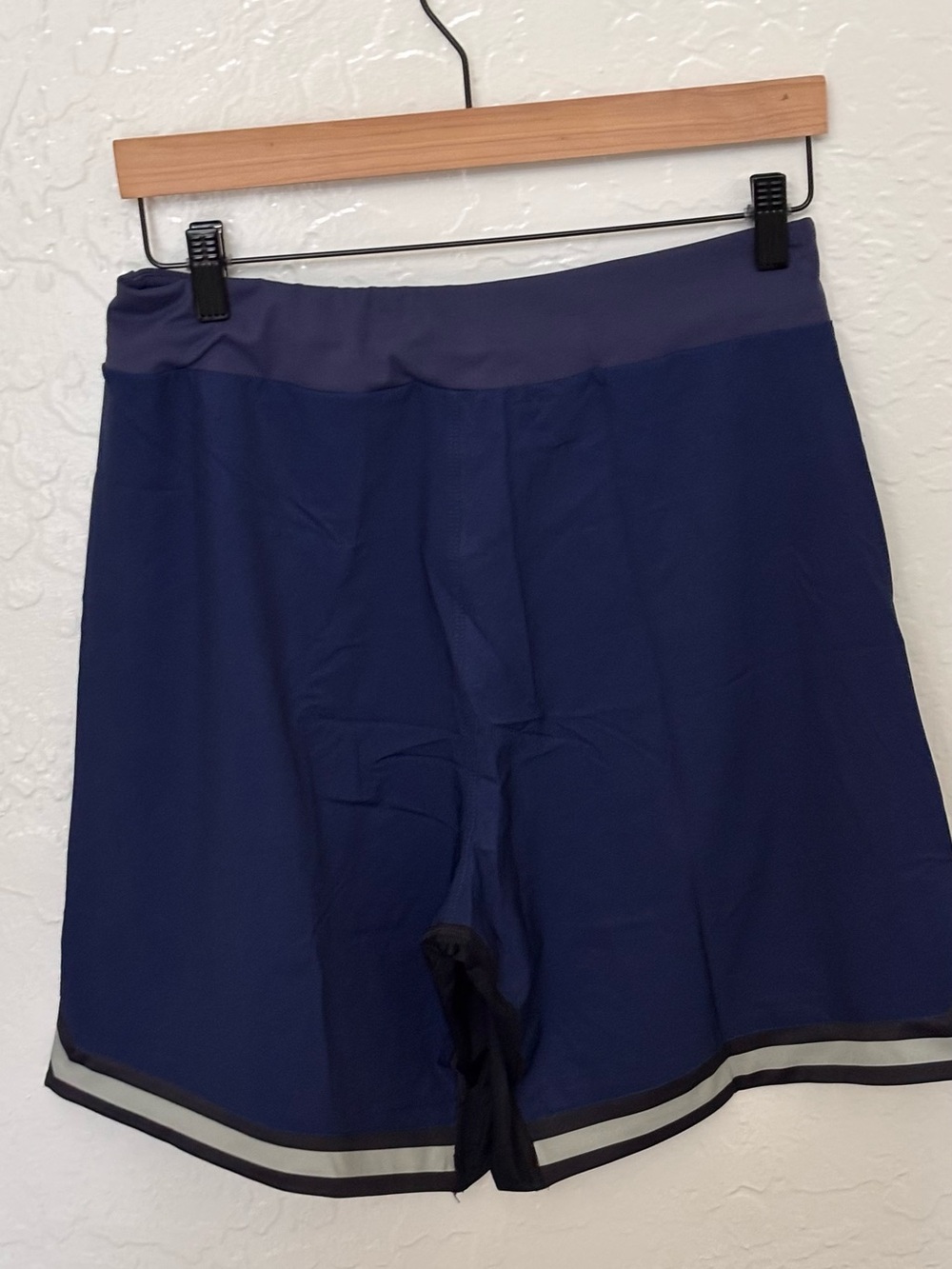 Malo Men's Navy Athletic Shorts with Reflective Trim - Picture 3 of 4
